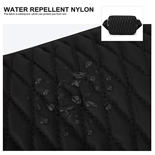 Wind Took Mini Riñoneras Mujer Riñonera de la Moda Riñonera Running Impermeable Bolso Bandolera Bolsa de Cintura Riñonera Viajer y Trabajo 18x4x12cm 18x4x12cm Negro