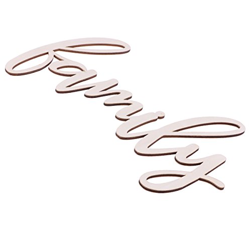 WINOMO Familia Placa de Madera Decoración del hogar 30.5x18x0.4cm