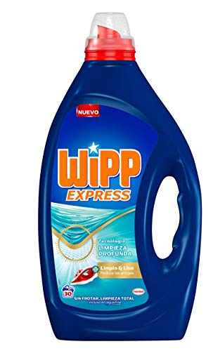 Wipp Express Detergente Lavadora Líquido Limpio & Liso - 30 Lavados (1.5 L)