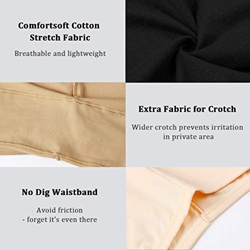 wirarpa Bragas Algodon Mujer Boxer Short Leggings Cortos 3 Pack Pantalon 40 42 44