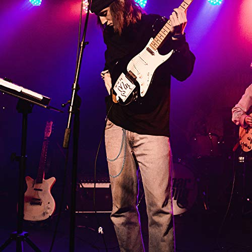 Wisdompro - Cadenas para pantalones, multicapa Hip Hop Punk con 2 cierres de langosta para pantalones vaqueros, pantalones y falda, plata (Plateado) - W-1xMetal-PunkJeansChain-2Layer-FC-AMZ