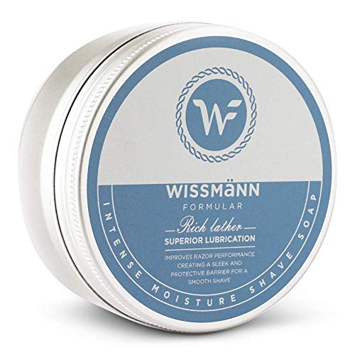 Wissmann - Jabón de afeitado intenso con barro de mar muerto y glicerina