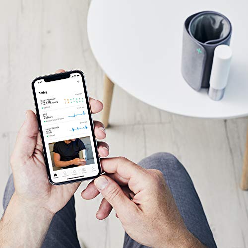 Withings Bpm Core - Tensiómetro inteligente con Electrocardiograma y Estetoscopio digital, Gris