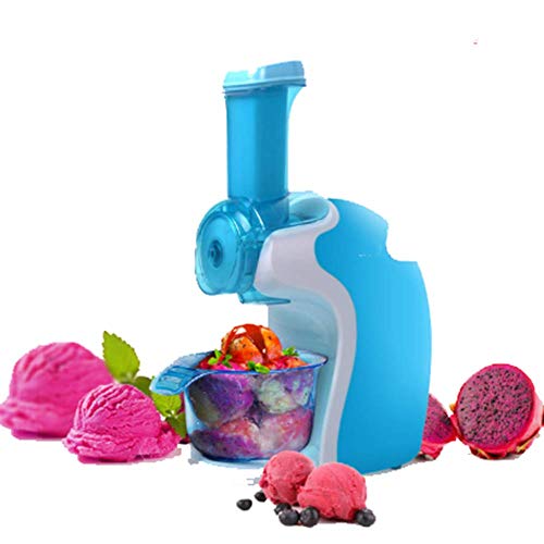 WJH9 De múltiples Funciones Portable del hogar Mini automático de Helados de Frutas de la máquina, fácil de Usar y de Limpiar, removible, Azul