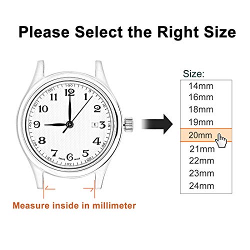 WOCCI 18mm Correa de Reloj Vintage de Cuero para Mujer Hombre, Correa de Repuesto Marrón Oscuro