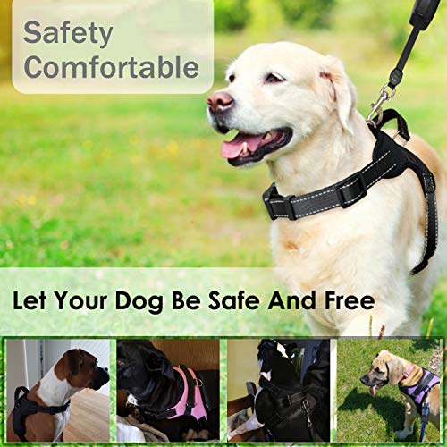 Wodondog Arnés para Perros Chaleco Ajustable Suavemente Acolchado Transpirable Silla de Montar Tipo Cofre Arnés para Collar de Seguridad (M)
