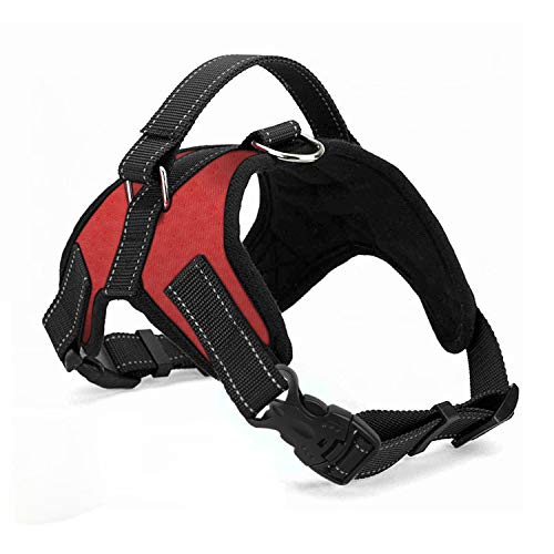 Wodondog Chaleco de arnés para Perros Tipo de Silla de Montar Transpirable Acolchado Suave Ajustable Arnés de Seguridad para el Pecho para Perros Grandes medianos pequeños (L)