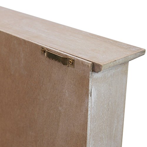 Wohaga® - Organizador de pared 'Home' – Pizarra con tabla para colgar llaves y diferentes estantes, 30 x 40 x 10,5 cm, madera – Pizarra para pasillo, vestíbulo, decoración