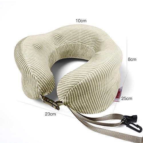 WOkismx Almohada para el Cuello en Forma de U Almohada para la Columna Cervical Viaje en automóvil Almohada U Almohada para Estudiantes,Oro