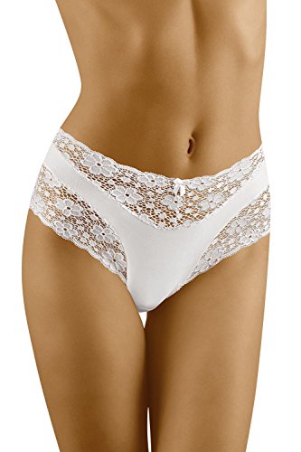 Wolbar Atractivo Bragas Cintura Alta WB13, Blanco,M