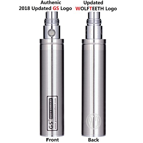 WOLFTEETH GS II 2200 mAh Enorme Batería 2015 Edition 510 cigarrillo electrónico E-Shisha cigarrillo electrónico (Plata)