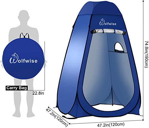 WolfWise Tienda de Campaña Tent Abrir Cerrar Automáticamente Pop Up Portable Sirve para Camping Playa Bosques Zonas de Aseo Carpas