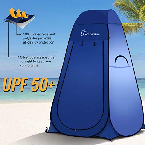 WolfWise Tienda de Campaña Tent Abrir Cerrar Automáticamente Pop Up Portable Sirve para Camping Playa Bosques Zonas de Aseo Carpas