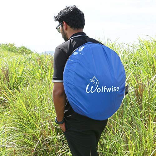 WolfWise Tienda de Campaña Tent Abrir Cerrar Automáticamente Pop Up Portable Sirve para Camping Playa Bosques Zonas de montaña Ducha Aseo Carpas