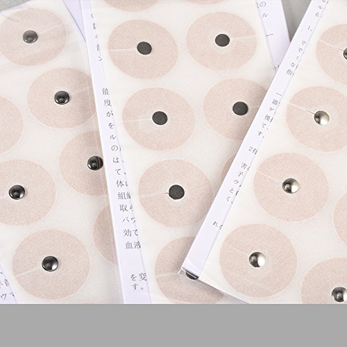 Wollet 3 en 1 parches magnéticos de acupresión para los músculos, curación natural, 10 hematitas (800 gauss) + 10 germanio + 10 piedras AFA + 30 adhesivos de repuesto