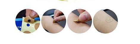 Wollet 3 en 1 parches magnéticos de acupresión para los músculos, curación natural, 10 hematitas (800 gauss) + 10 germanio + 10 piedras AFA + 30 adhesivos de repuesto