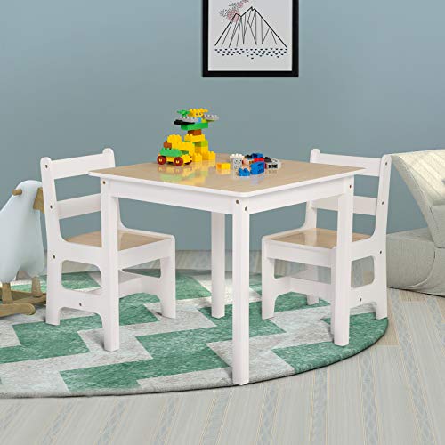 WOLTU 3 uds. Grupo de Asientos para Niños Mesa y 2 Sillas en Edad Preescolar Muebles para Niños SG005