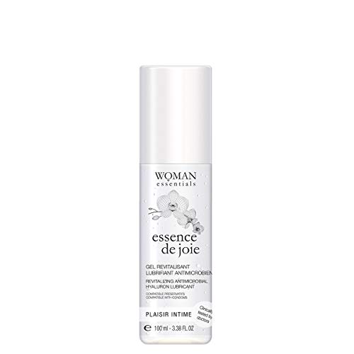 WOMAN ESSENTIALS ESSENCE DE JOIE- 100ml - Lubricante Intimo con Ácido Hialurónico - Gel Íntimo 100% Natural - Lubricante al Agua - Ideal para Uso Durante Menopausia