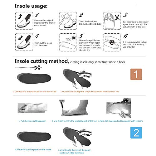 Womdee Plantillas Memory Foam Confort, Plantillas OrtopéDicas para Hombre Y Mujer,Plantillas Deportivas Hombre Gel,Senderismo,Reducir El Dolor De Pie,TamañO Cortable 35-45