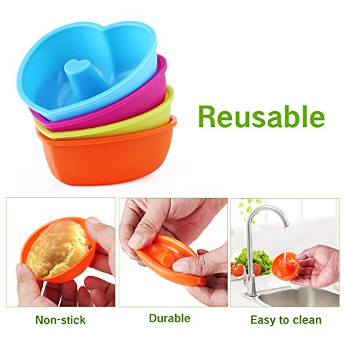 WOMGF Moldes de horneado para Magdalenas y Muffins Molde Silicona Antiadherente y Reutilizables, Silicona de Grado Alimenticio, Pack de 24