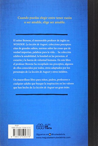 Wonder. El libro de preceptos del señor Browne (Nube de Tinta)