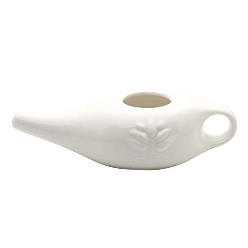 Wood.L Cerámica Neti Pot Irrigador Nasal Olla Nasal Limpiar La Cavidad Nasal Yoga Gimnasio Esencial Lavado Nasal Casero Productos De Enfermería