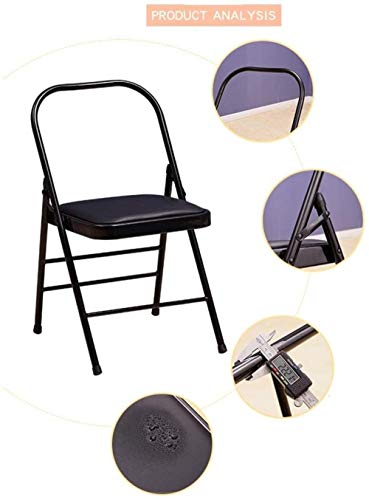 Woodtree Yoga Plegable Portable de la Silla, Silla de la Aptitud Especial, Auxiliar Silla de Fitness, hogar, oficinas, Silla de Metal Reforzado (Color: Negro), Color: Marrón (Color : Blue)