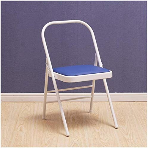 Woodtree Yoga Plegable Portable de la Silla, Silla de la Aptitud Especial, Auxiliar Silla de Fitness, hogar, oficinas, Silla de Metal Reforzado (Color: Negro), Color: Marrón (Color : Blue)