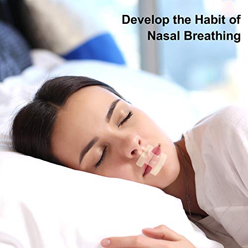 WoodyKnows - Cinta para la boca para la respiración nasal, tiras anti respiración bucal, paquete de 24