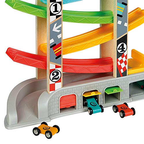 WOOMAX- Circuito pista con garaje y coches (Colorbaby 46257)