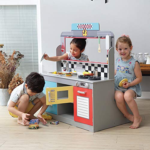 WOOMAX - Cocinita de madera y Bar Retro (ColorBaby 85287)