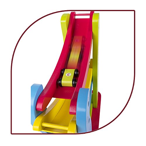 WOOMAX - Roller de madera con 4 coches (ColorBaby 42136)