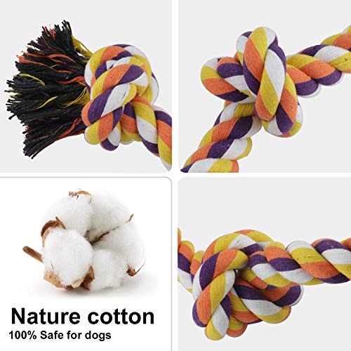 Wordcam Paquete de 2 Juguetes de Cuerda para Perros para masticadores agresivos Juguetes de Cuerda Dura para Masticar para Perros Grandes y medianos Tug War Limpieza de Dientes