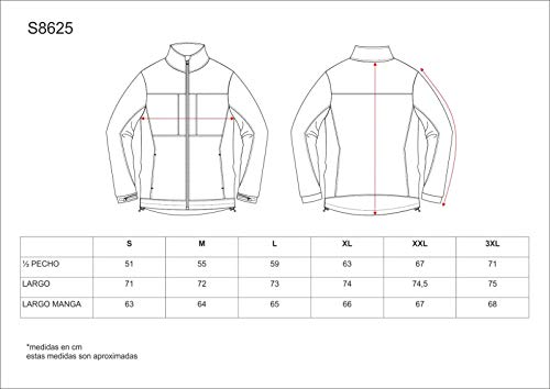 Work Team Chaqueta Caza y Pesca workshell combinada Tricolor. Cuello Alto y cubrecosturas Interior. Canesús Combinados. Cierre de Cremallera de Nylon. Hombre Beige+Naranja A.V.+Marrón S