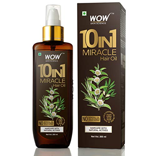 WOW Aceite para el cabello 10 en 1 Activo Miracle – Sin Parabenos y Aceites Minerales – 200 ml