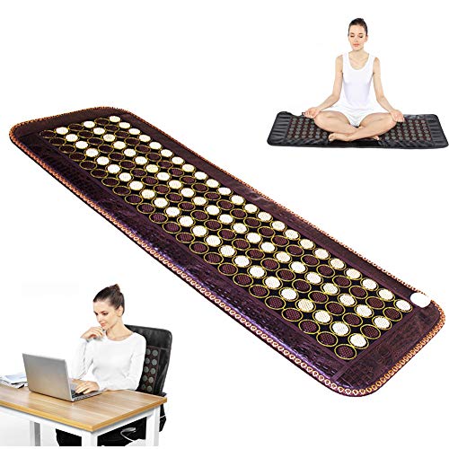 WPY Almohadilla Calefactora De Jade Natural Infrarrojo Lejano con Control Libre Temperatura para calmar los músculos Estimular Sistema inmunológico (59 Pulgada X 20 Pulgada)