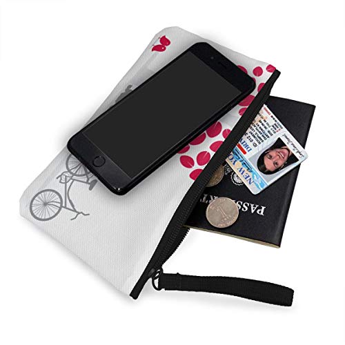 Wrution - Monedero de Lona con Cremallera para Leer, Libro, bajo el árbol, tamaño pequeño, Portable, Gran Capacidad, Personalizable