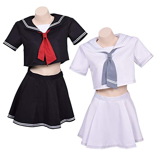 WSJDE anime nuevo destino Joan of Arc marinero traje Jeanne d'Arc kimono rendimiento ropa de las mujeres uniforme anime ropa unisex S negro