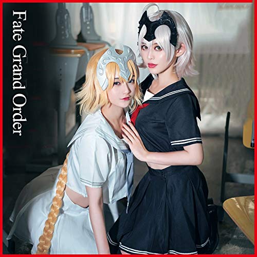 WSJDE anime nuevo destino Joan of Arc marinero traje Jeanne d'Arc kimono rendimiento ropa de las mujeres uniforme anime ropa unisex S negro