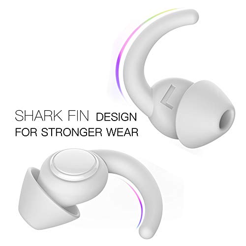 WUTAN Tapones Oídos para Dormir Tapones para los Oídos de Silicona 2 pares Tapones Oídos Ruido Reducción Tapones para los oídos para Roncar Natación Concierto Estudiar Trabajar Disparos