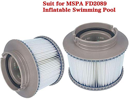 WuYan 2 filtros para piscina inflable MSpa FD2089, cartuchos de repuesto MSPA filtro para subterráneos y spas, piscinas inflables en casa, playa y baño
