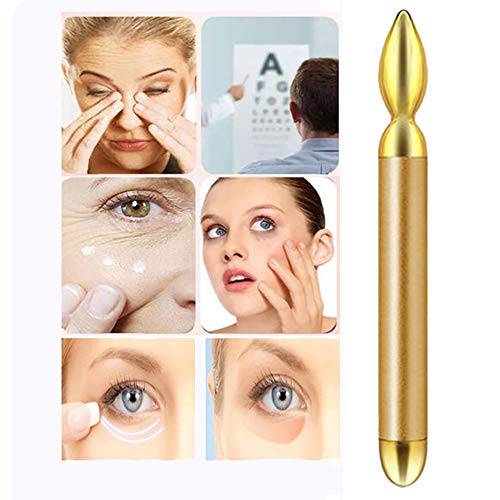 WXDXR Masajeador Antiarrugas Ocular Dispositivo de Masaje de Vibración removedor de Arrugas Equipo de Belleza Dorado Multifuncional Adecuado para aliviar la Fatiga Ocular, disminuir Las ojeras, etc