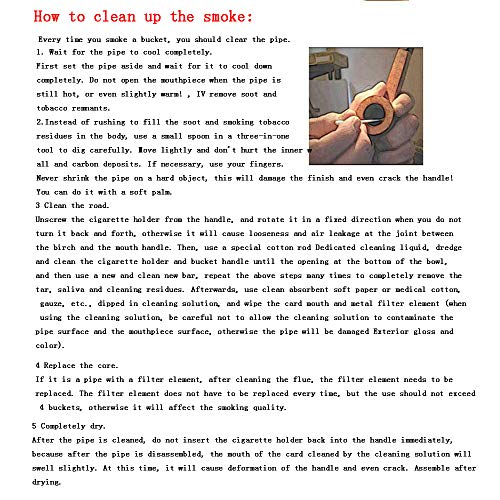 WXYLJ - Pipa de tabaco de madera maciza para fumar para hombre, clásico, hecho a mano, clásico, para tabaco, con filtro recto, juego de tabaco, extraíble y extraíble