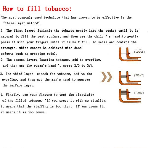 WXYLJ - Pipa de tabaco de madera maciza para fumar para hombre, clásico, hecho a mano, clásico, para tabaco, con filtro recto, juego de tabaco, extraíble y extraíble