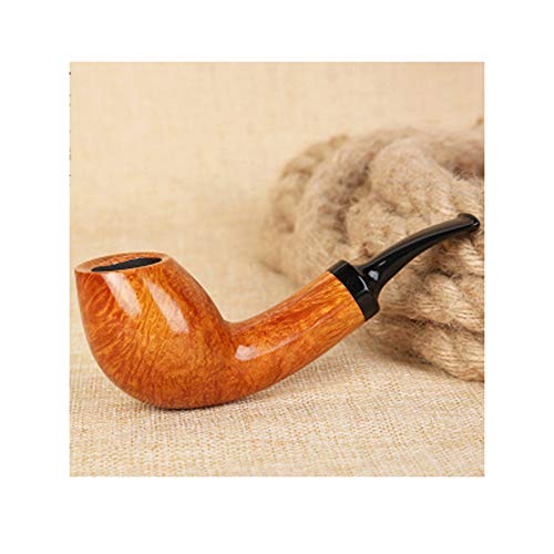 WXYLJ - Pipa de tabaco de madera maciza para fumar para hombre, clásico, hecho a mano, clásico, para tabaco, con filtro recto, juego de tabaco, extraíble y extraíble