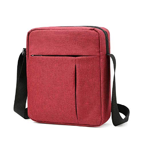 WYYYY Bolso Diagonal De Hombro para Hombre Bolso Cuadrado Pequeño Bolso De Hombro De Moda Bolso De Hombro Informal para Hombre Vino Tinto