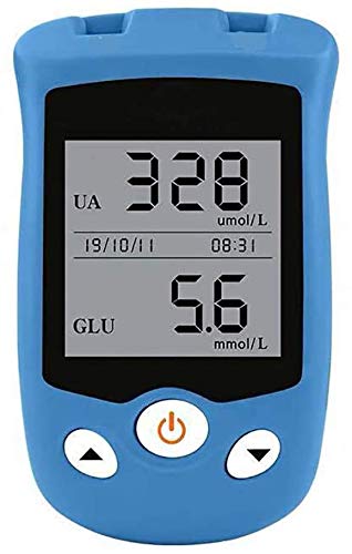 WYZXR Dos en uno 100 Tiras reactivas Glucómetro Monitor Tester de ácido úrico, Solución para el Control de la Diabetes