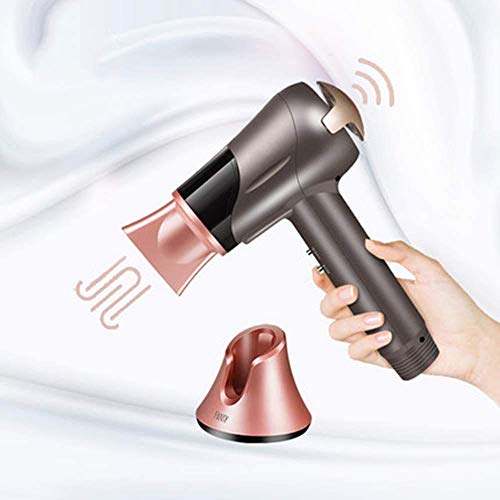 WZLJW Secador de Pelo, secador de Pelo portátil inalámbrico Recargable con secador del Soplo Caliente y frío Viento de bajo Ruido con boquillas de hogar del Recorrido ggsm