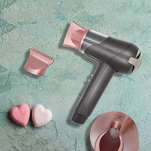 WZLJW Secador de Pelo, secador de Pelo portátil inalámbrico Recargable con secador del Soplo Caliente y frío Viento de bajo Ruido con boquillas de hogar del Recorrido ggsm