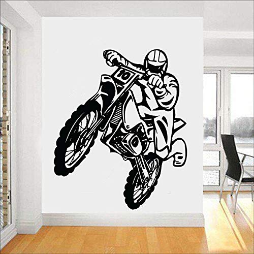 wZUN Calcomanía de Pared para Motocicleta, Pegatina de Vinilo para Motocicleta, Motocicleta, Dormitorio, decoración del hogar, 63X75 cm